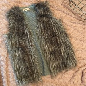 Faux Fur Sweater Vest